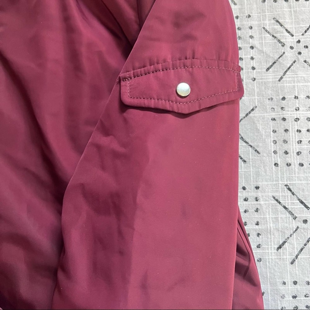 Zara Bomber jacket in Burgundy. - Picture 4 of 8